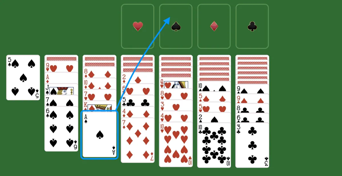 Deal new cards in yukon solitaire