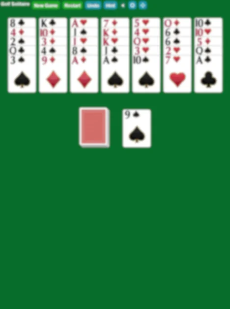 Start Golf Solitaire Game