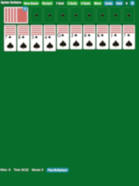 Start Spider Solitaire Game