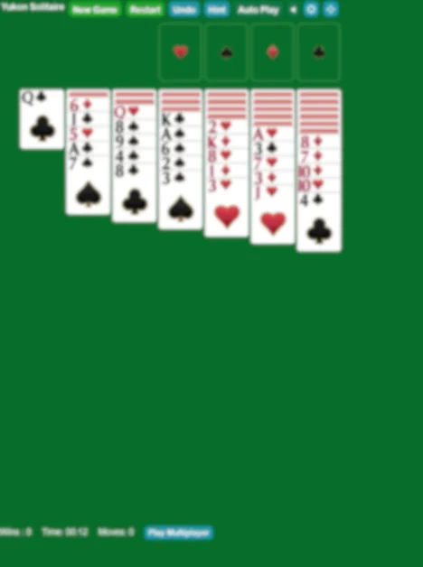 Start Yukon Solitaire Game